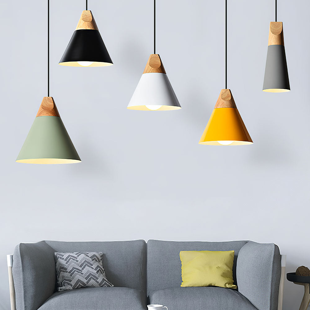 Wood Minimalist Farmhouse Pendant Light