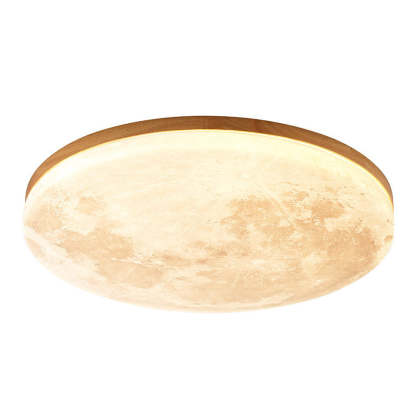 Simple Minimalist Moon Round LED Ceiling Light For Bedroom