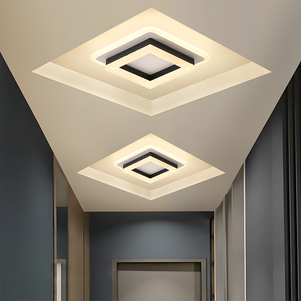 Geometric Square Hallway LED Ceiling Lights