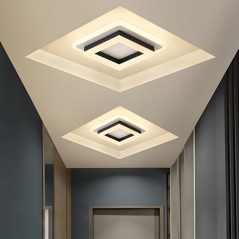 Geometric Square Hallway LED Ceiling Lights