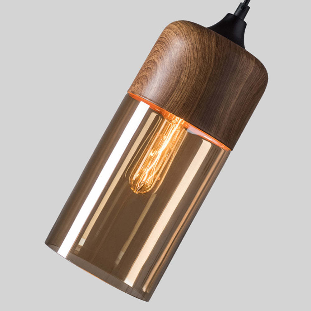Retro Rustic Brown Organic Dining Room Pendant Lights