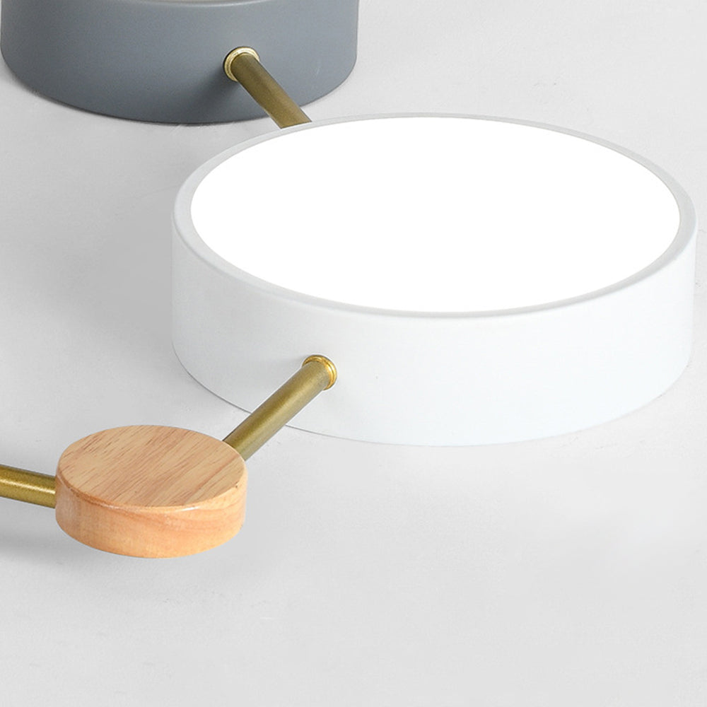 Simple Nordic Iron LED White Bedroom Ceiling Lights