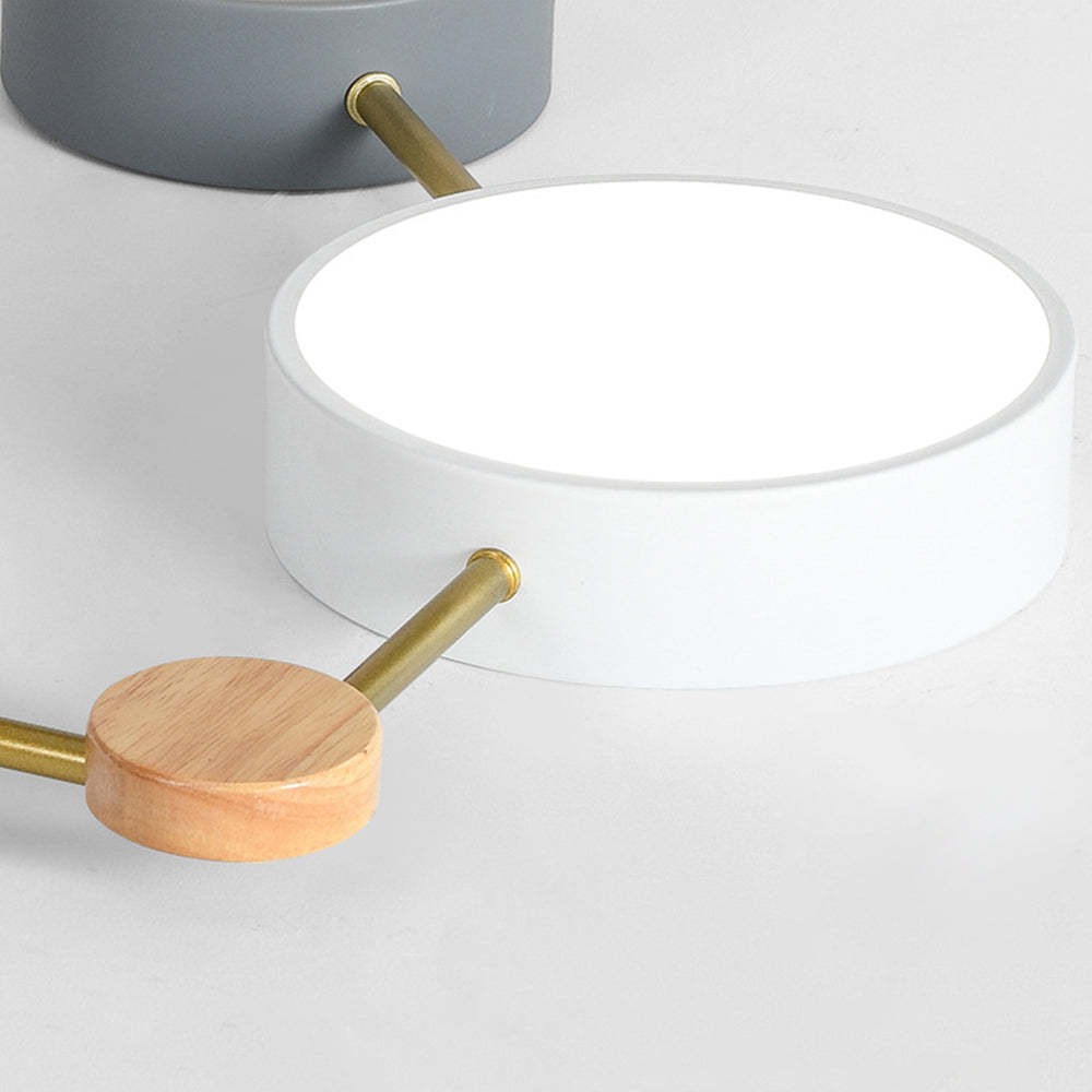 Simple Nordic Iron LED White Bedroom Ceiling Lights