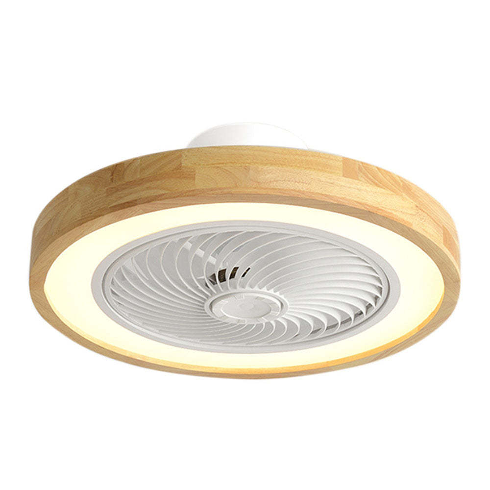 Modern Minimalism Wood Ceiling Fans With LED Lights