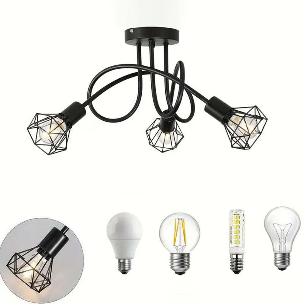 Industrial Stylish Refined Iron Living Room Ceiling Lights