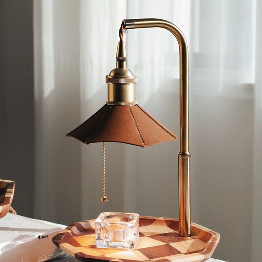 Wood Vintage Decorative Candle Warmer Lamp