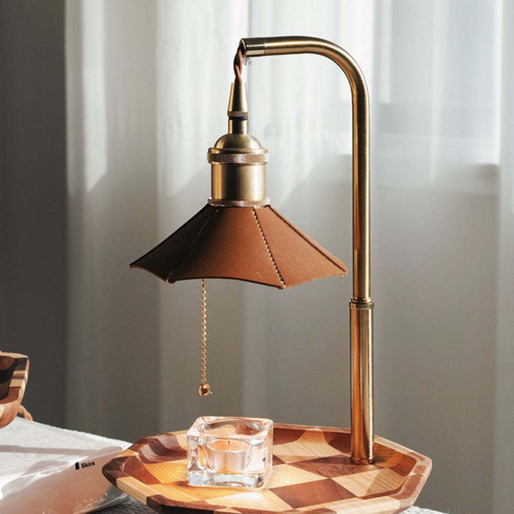 Wood Vintage Decorative Candle Warmer Lamp