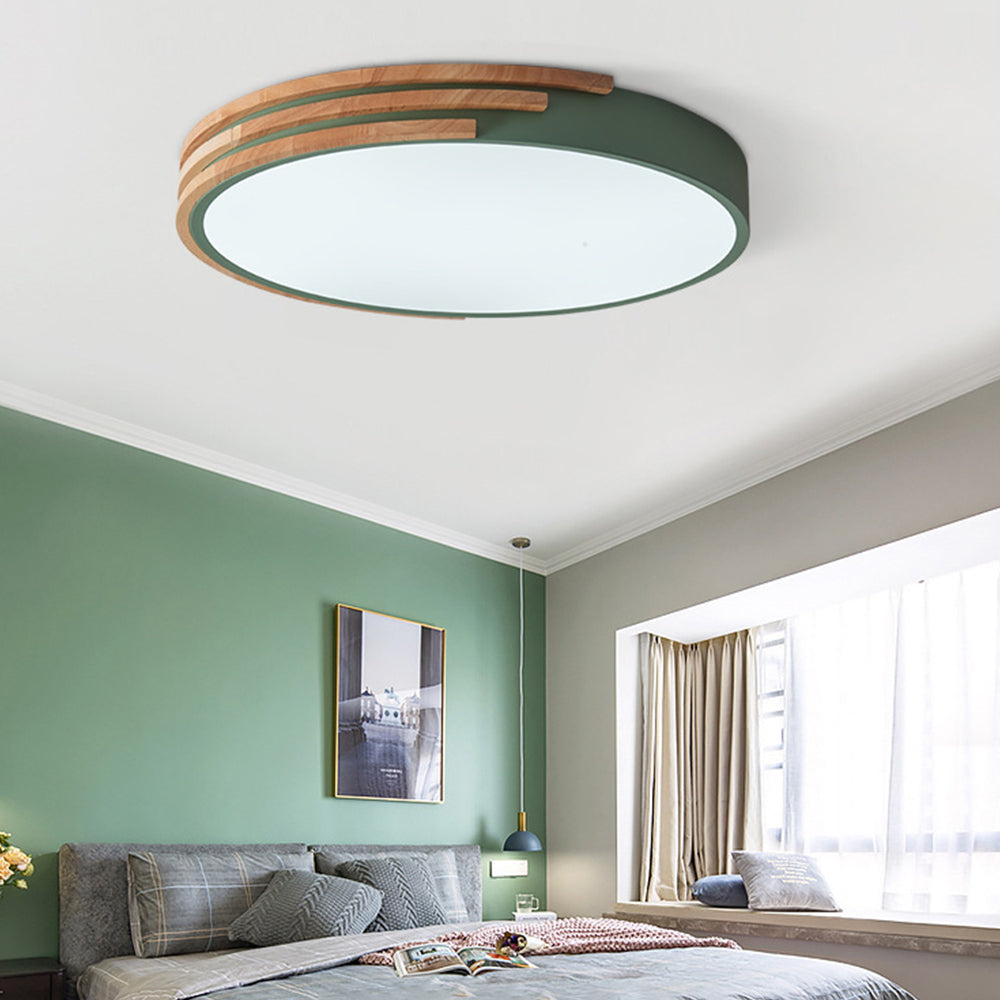 Modern Wood Bedroom LED Ceiling Lights