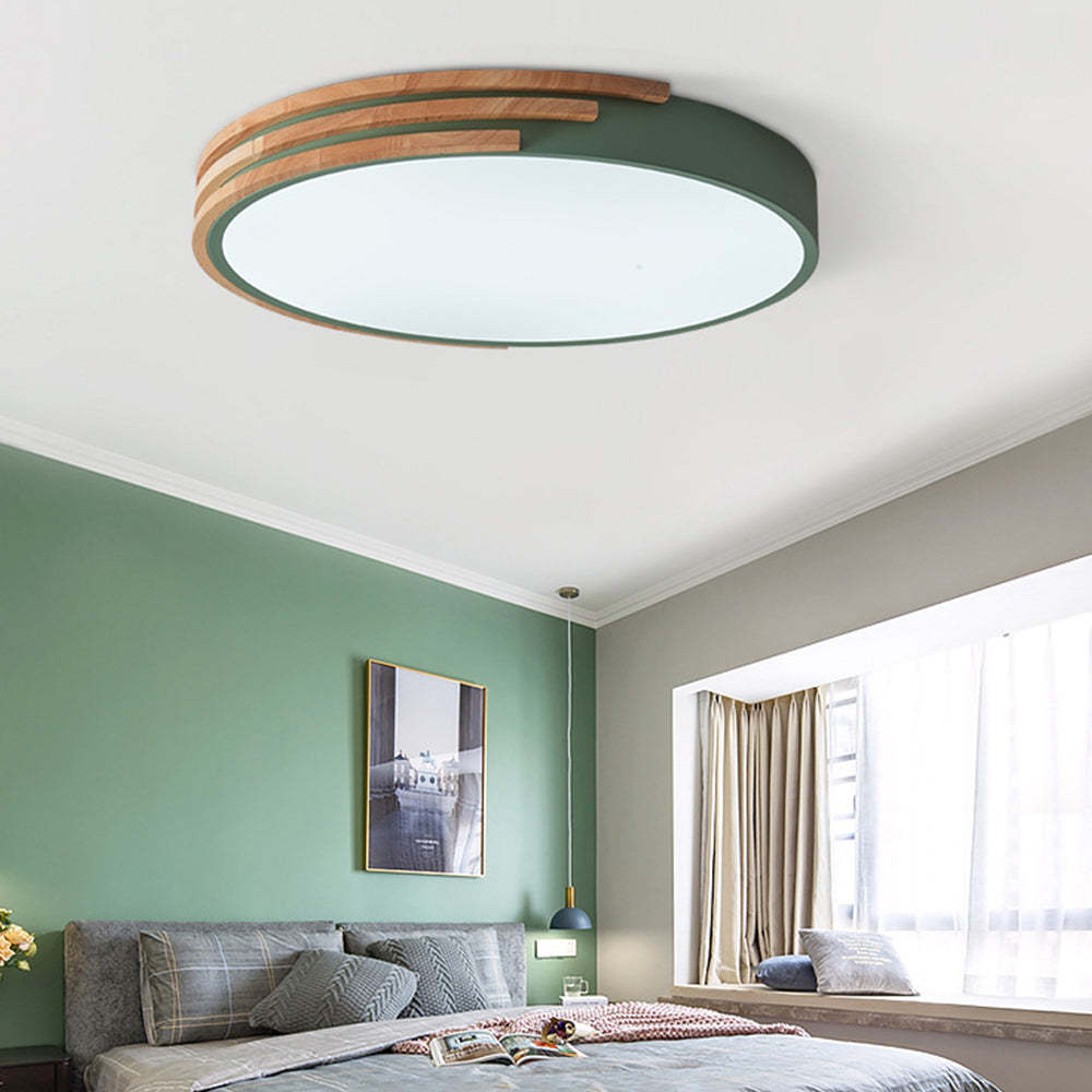 Modern Wood Bedroom LED Ceiling Lights