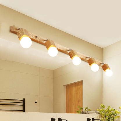 Creative Spotlights Mirror Lamp Wood Ceiling Lights