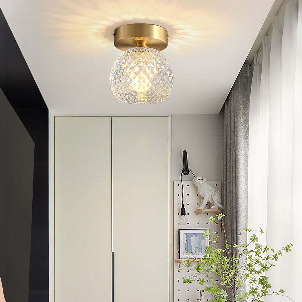 Contemporary Mini Glass Hallway Ceiling Light
