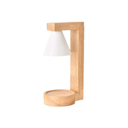 Simple Wood Bedroom Candle Warmer Lamp