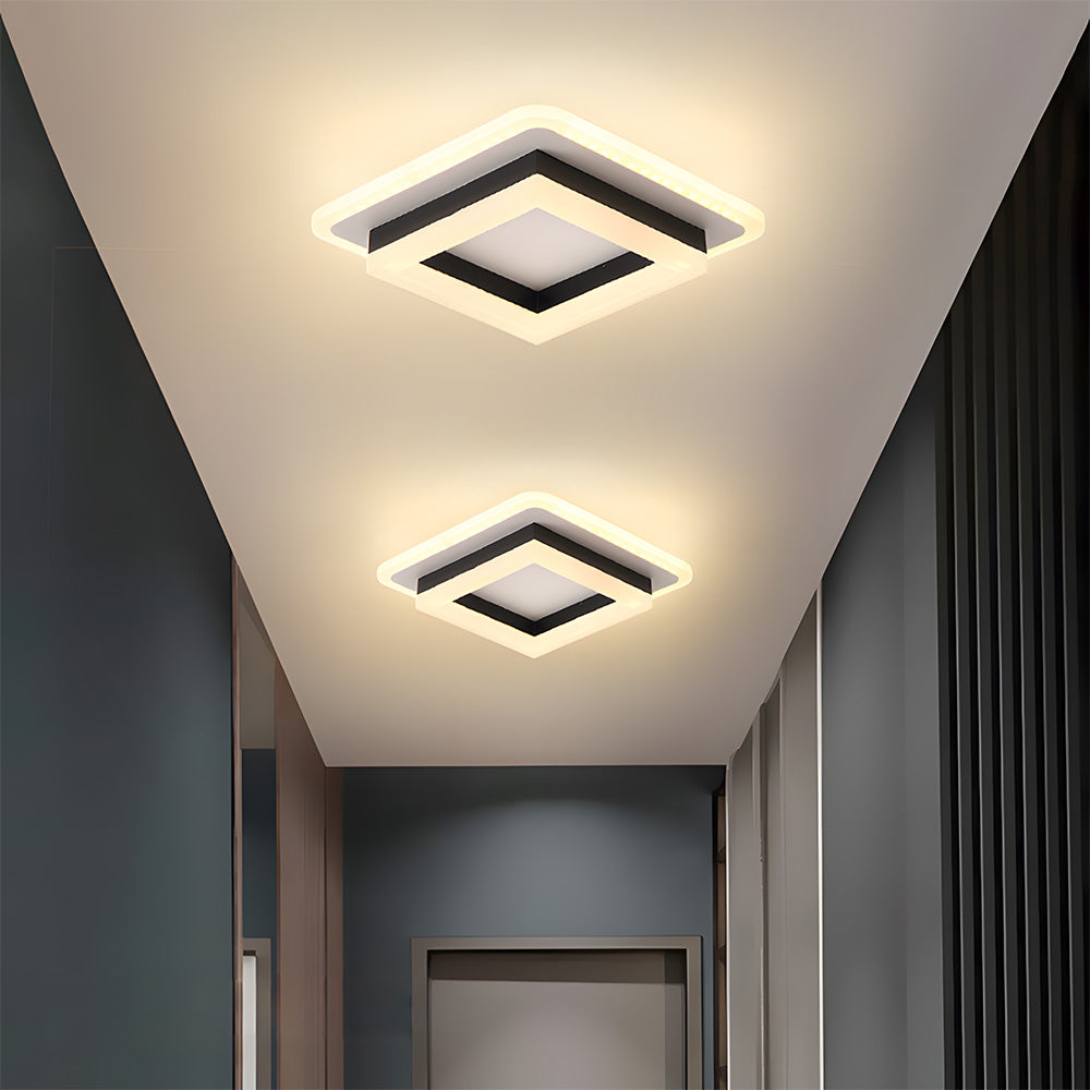 Geometric Square Hallway LED Ceiling Lights