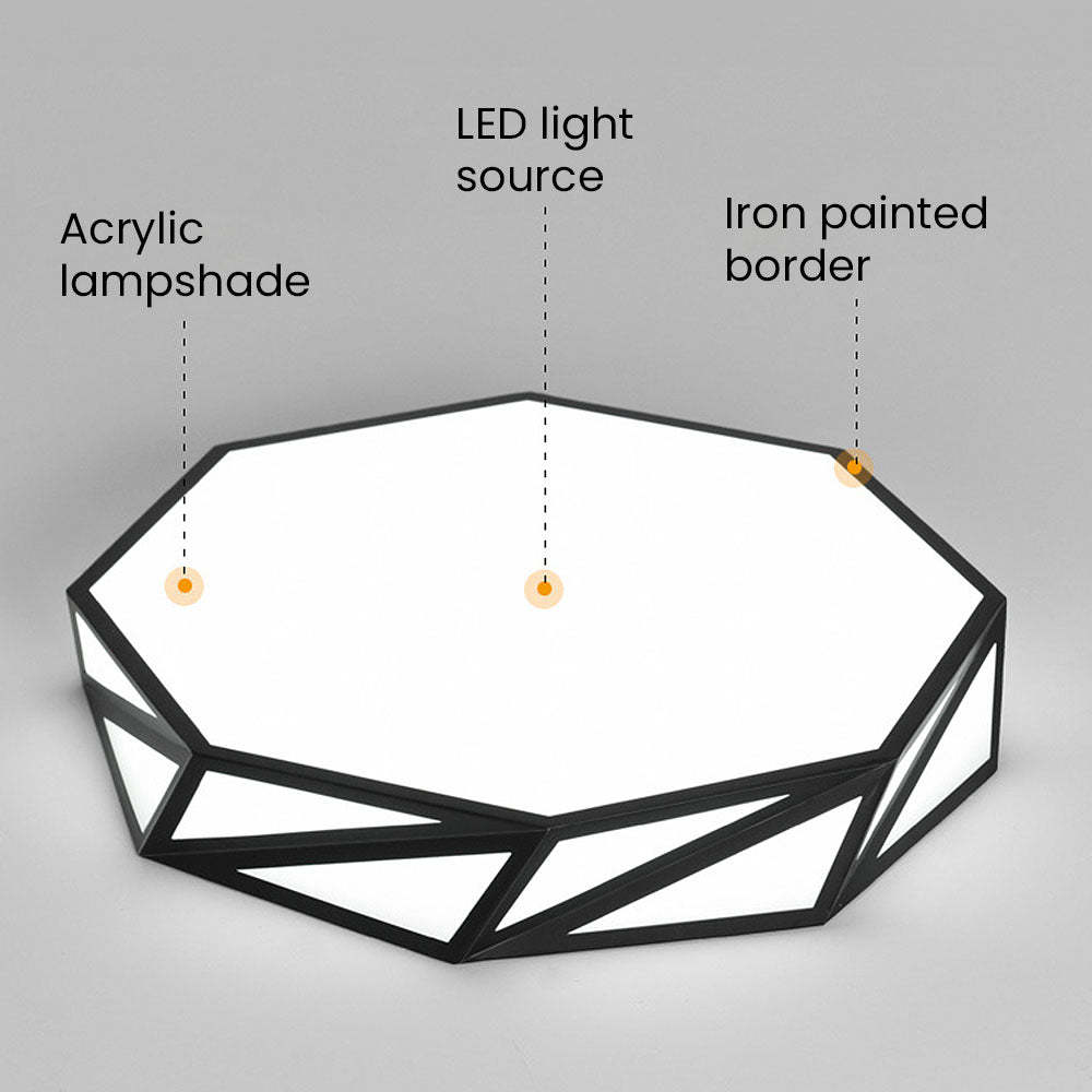 Industrial Acrylic LED Ceiling Light For Bedroom