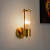 Homdiy Modern Iron Gold Bathroom LED Wall Lights Simple Glass Wall Sconce