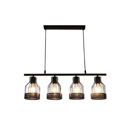 Multi-Bulbs Vintage Pendant Light For Dining Room