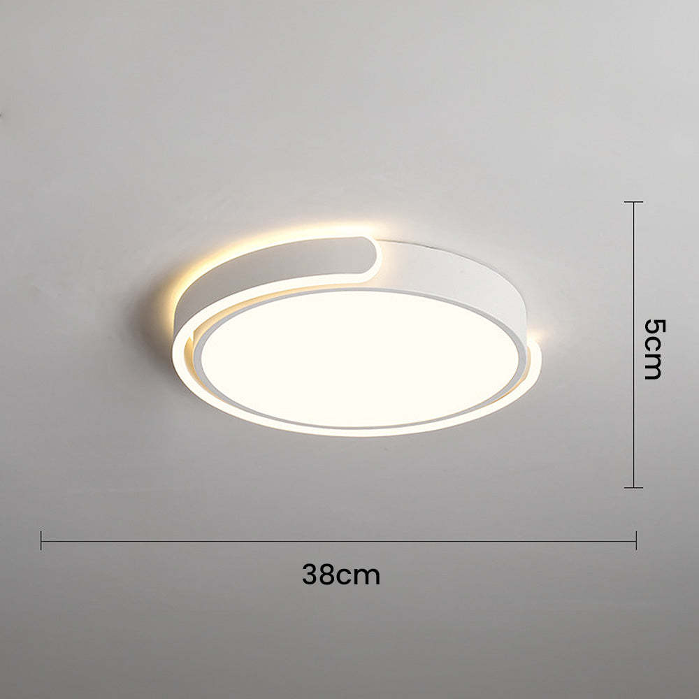 Minimalist Round Acrylic Colorful Bedroom LED Ceiling Light