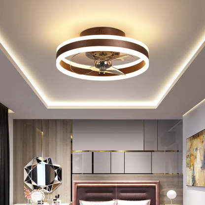 Modern Round Living Room Ceiling Fan With LED Light