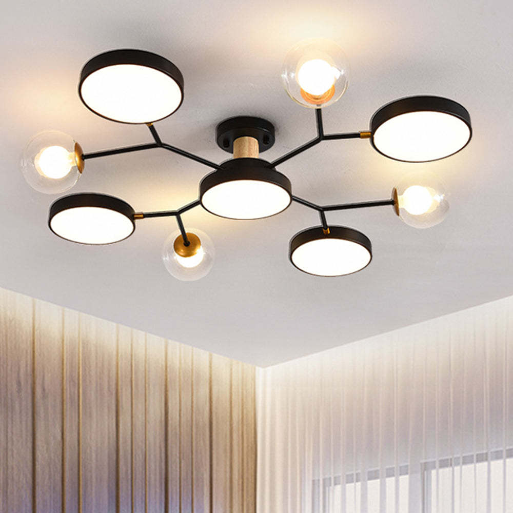 Homdiy Ceiling Lights Multi Bulbs LED Colorful Living Room Ceiling Light