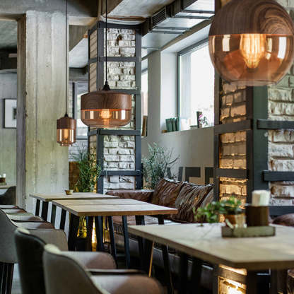 Retro Rustic Brown Organic Dining Room Pendant Lights