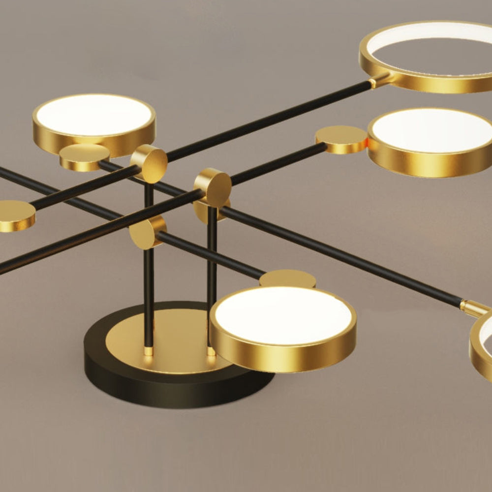 Modern LED Gold and Black Bedroom Ceiling Light
