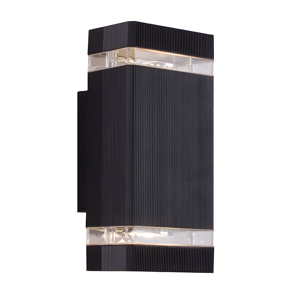 Nordic Elegant Textured Black Aluminum Rustproof Outdoor Wall Lights for Garden Patio