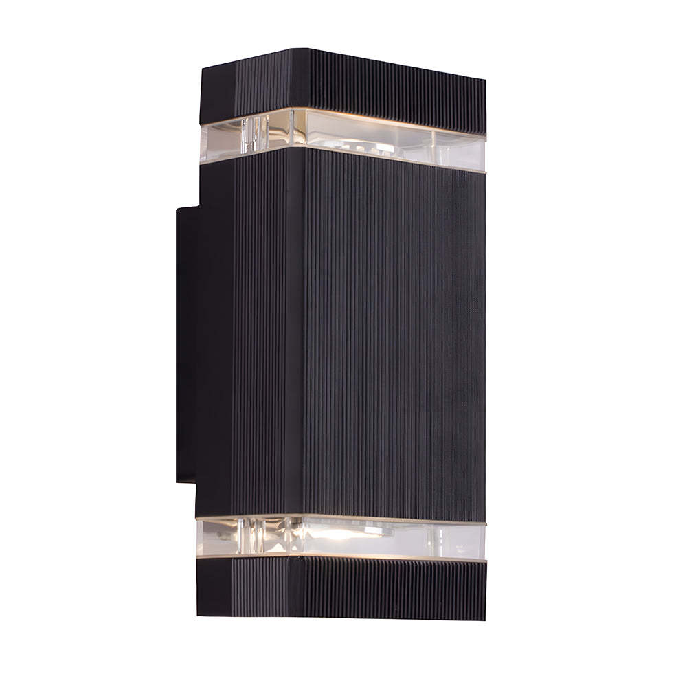 Nordic Elegant Textured Black Aluminum Rustproof Outdoor Wall Lights for Garden Patio