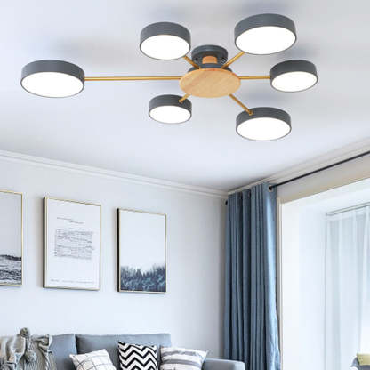Lampsmodern Ceiling Lights Multi Bulbs Round LED Bedroom Ceiling Light
