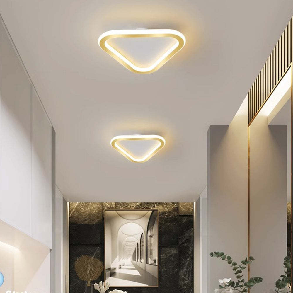 Modern Geometric Iron LED Ceiling Lights For Bedroom