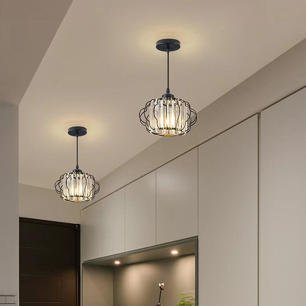 Modern Luxurious Gold Crystal Hallway Ceiling Light