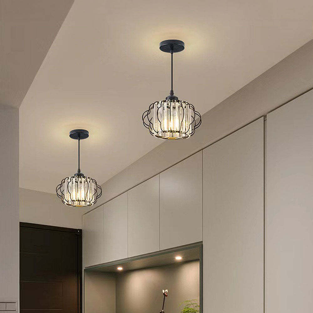 Modern Luxurious Gold Crystal Hallway Ceiling Light