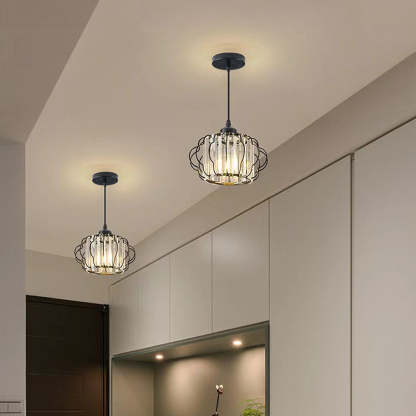 Modern Luxurious Gold Crystal Hallway Ceiling Light