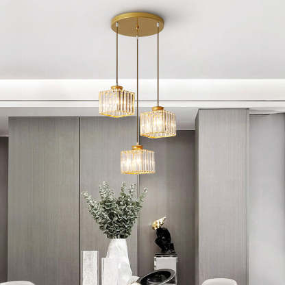Modern Multi-Head Crystal Kitchen Island Lamps
