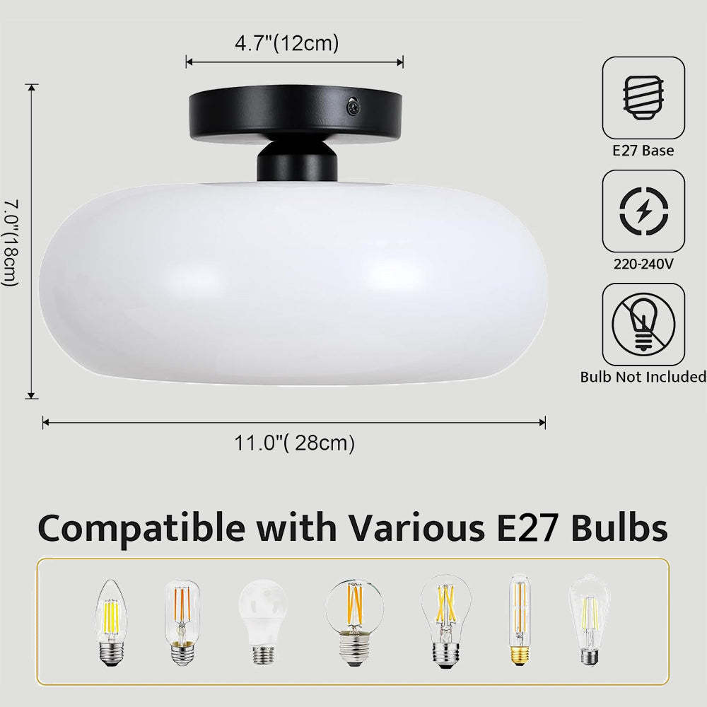 Modern Minimalist Glass Living Room Ceiling Light