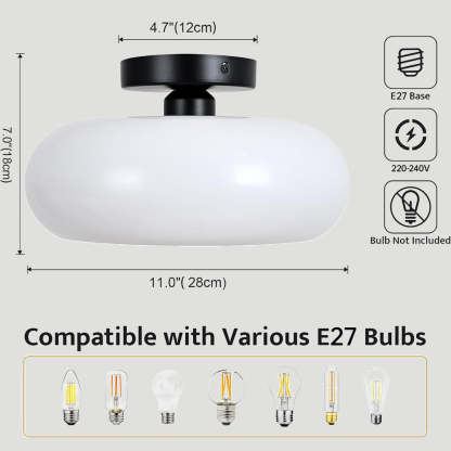 Modern Minimalist Glass Living Room Ceiling Light