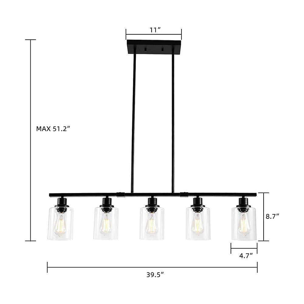 Industrial Black Ceiling Lights For Kitchen Island
