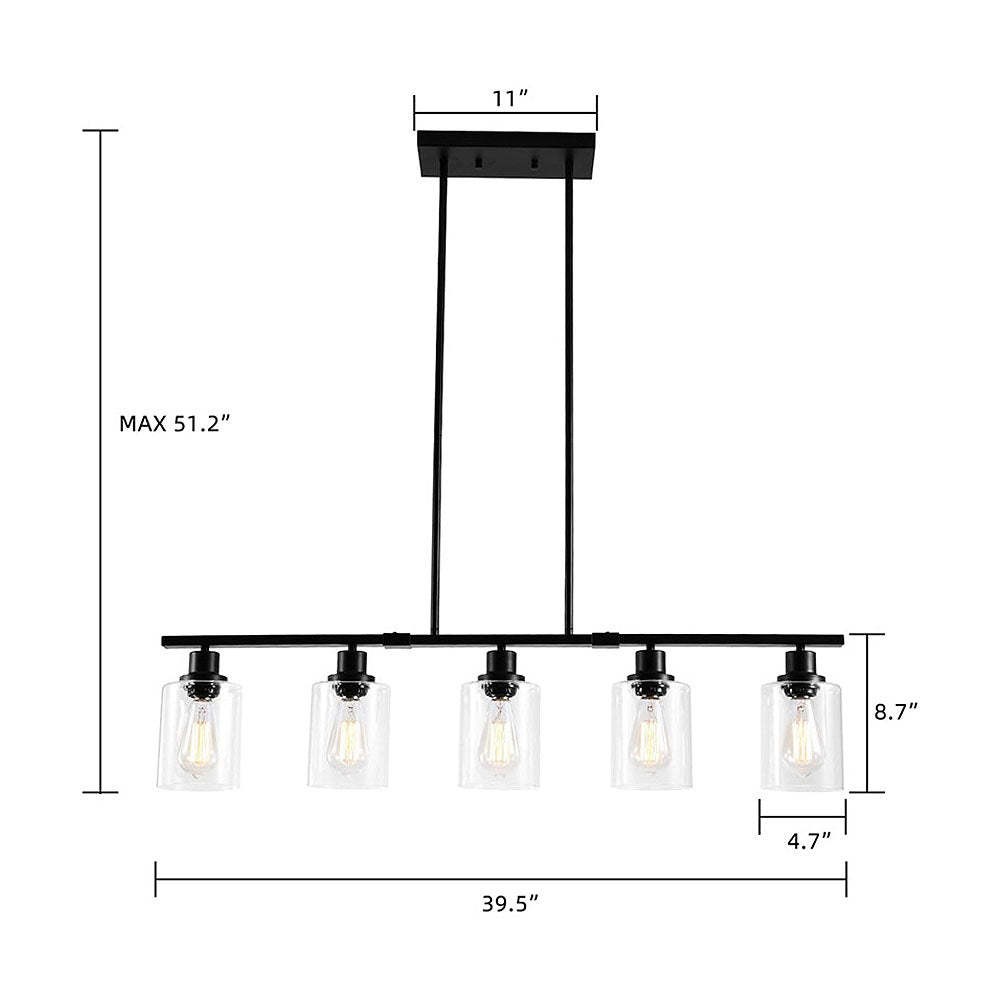 Industrial Black Ceiling Lights For Kitchen Island
