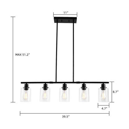 Industrial Black Ceiling Lights For Kitchen Island