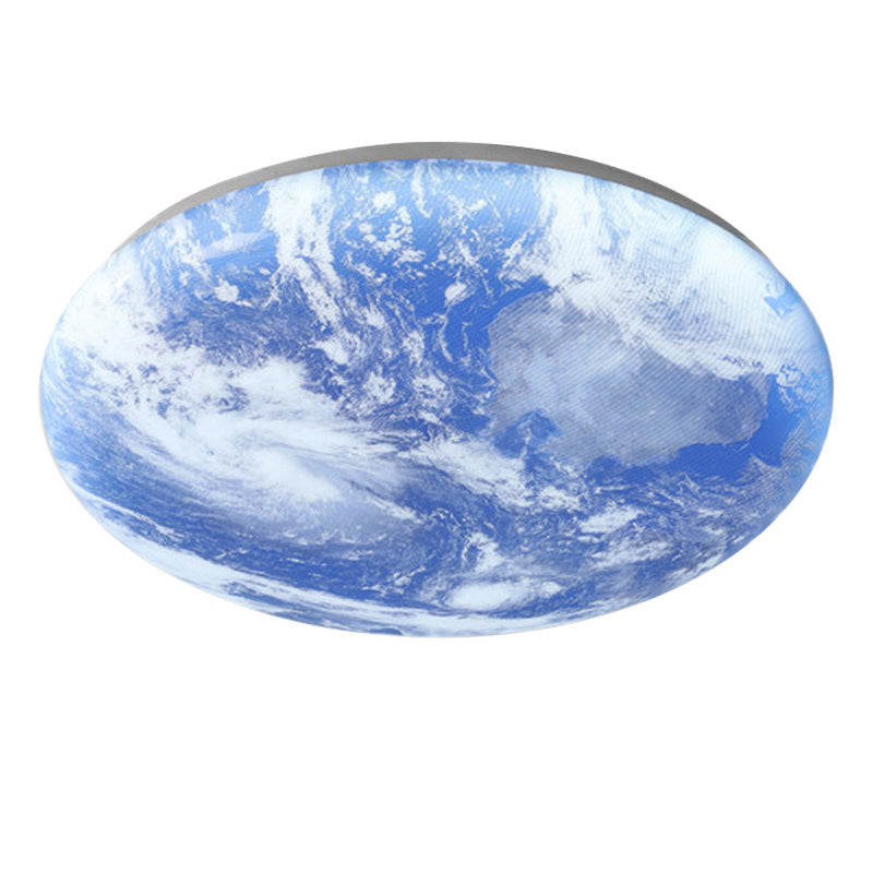 Simple Minimalist Moon Round LED Ceiling Light For Bedroom