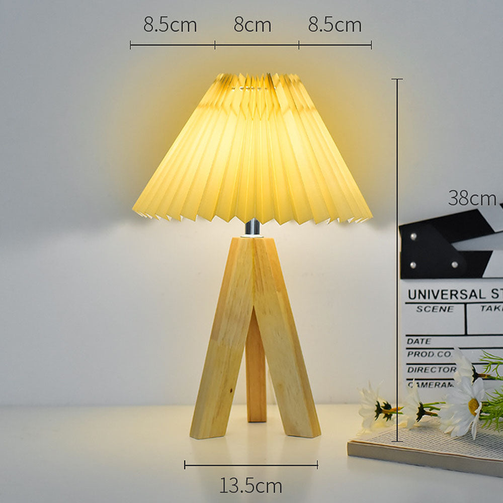 Retro Wood Simple LED Mini Bedroom Table Lamps