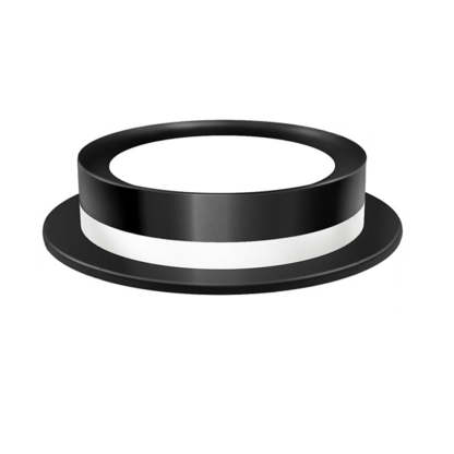 Compact Black Acrylic LED Ceiling Downlight For Hallway