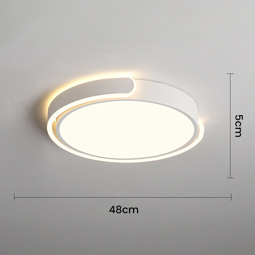 Minimalist Round Acrylic Colorful Bedroom LED Ceiling Light