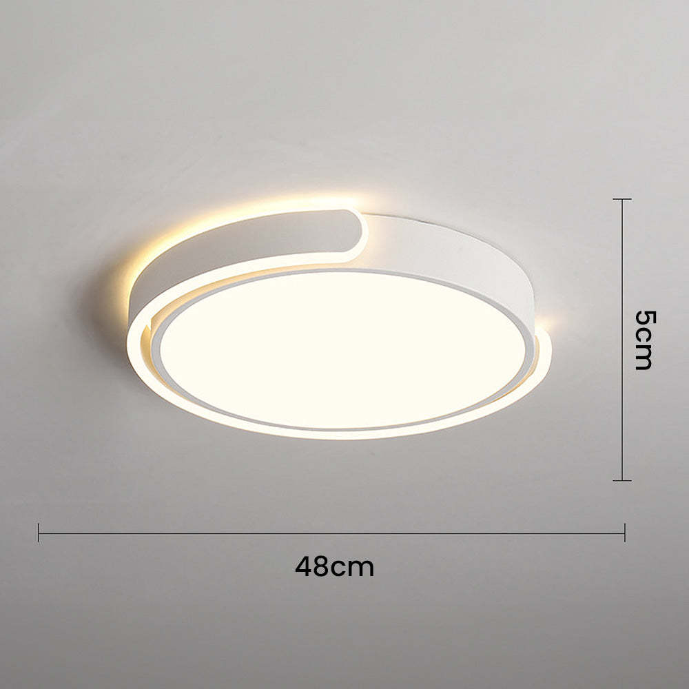 Minimalist Round Acrylic Colorful Bedroom LED Ceiling Light
