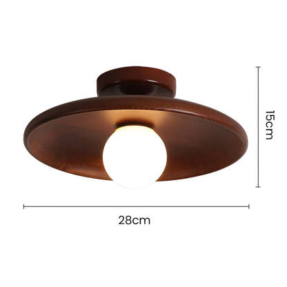 Nordic Simple Wood Minimalist Round Ceiling Light