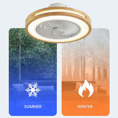 Modern Minimalism Wood Ceiling Fans With LED Lights