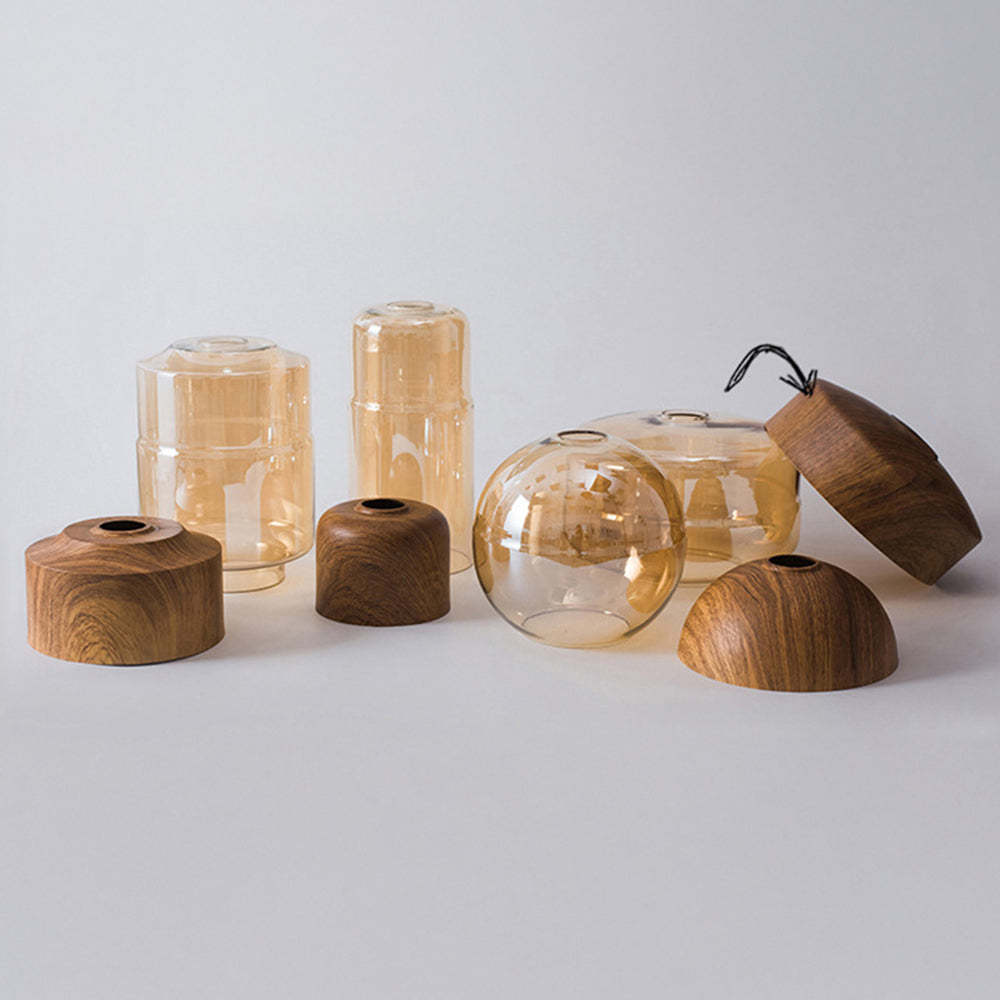 Retro Rustic Brown Organic Dining Room Pendant Lights