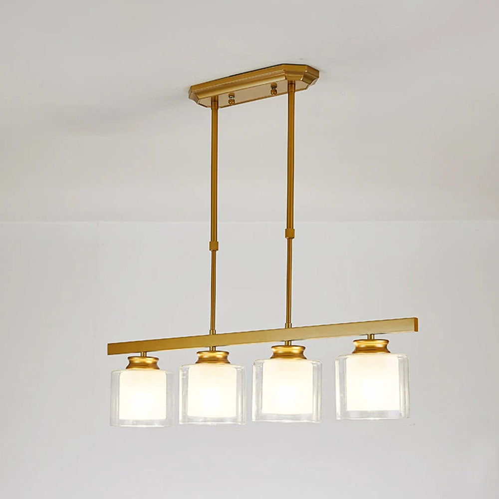 Multi-Bulbs Glass Dining Room Ceiling Lights