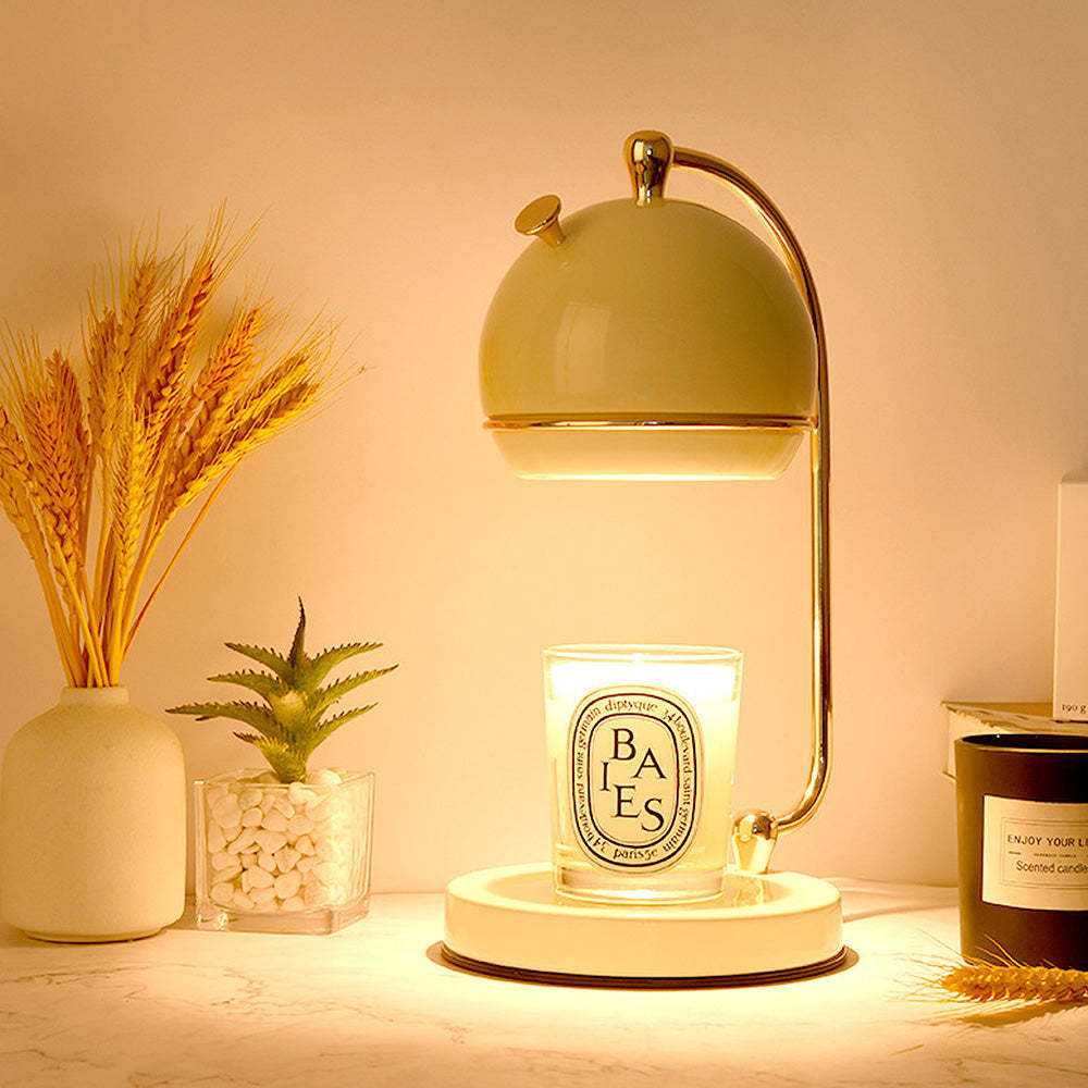 Contemporary Simple Glass White Nordic Candle Warmer Lamp