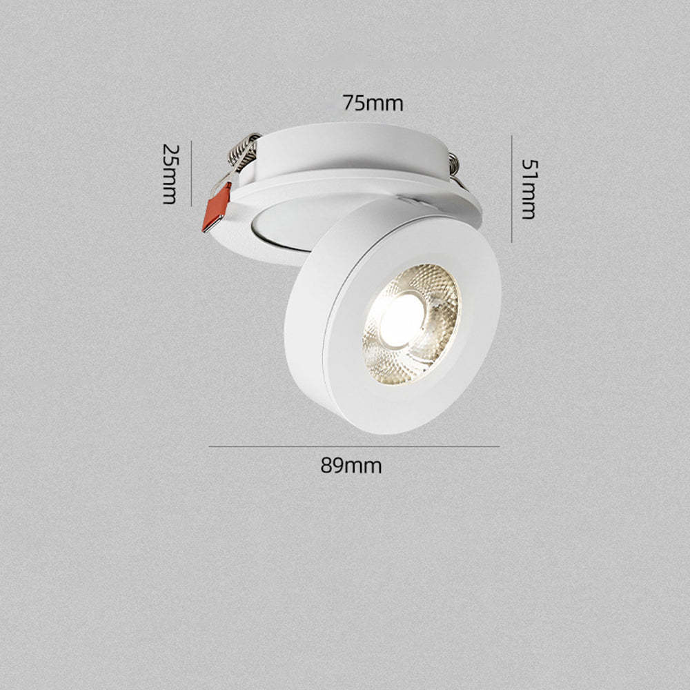 360° Rotatable Compact Round Aluminum LED Ceiling Downlights For Hallway