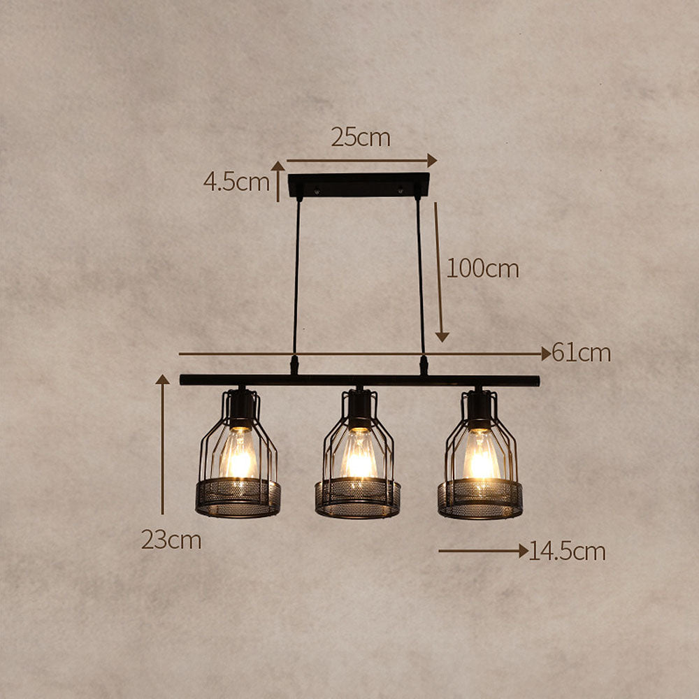 Multi-Bulbs Vintage Pendant Light For Dining Room